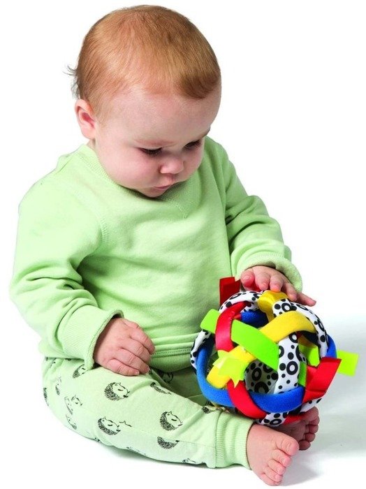Zabawka dla niemowląt. Sensoryczna piłka, Manhattan Toy
